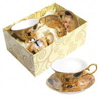 키스명화 본차이나 커피잔 2인 세트