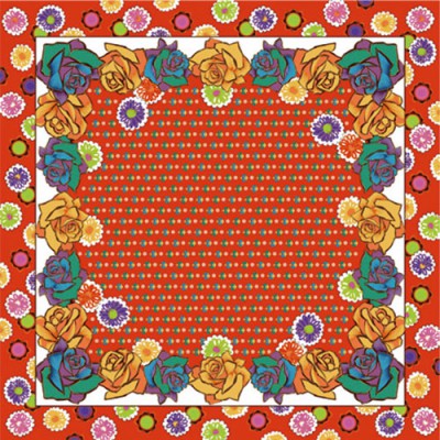 민들레 장미 스카프 60*60