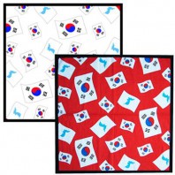 휘날리는태극기손수건 / 작은태극기 / 한반도태극기 / 화이트, 레드