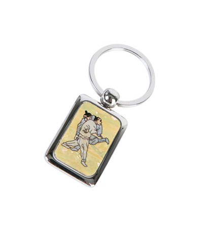 사각열쇠고리-씨름도