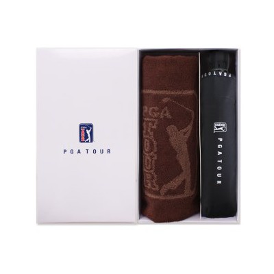 PGA 3단 로고바이어스 완전자동+170g죽사타올 세트