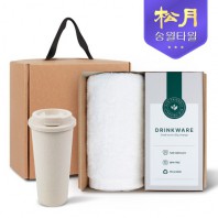 송월타올 리빙 기프트세트 14 헤비무지 타올 190g * 1P + 커피텀블러 630ml 1P