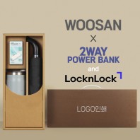 가르시아 3단 60 레자곡자 완전자동우산 +배터리+락앤락 메트로머그1P-세트