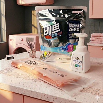 비트 캡슐세제 28입 주방전용 아이깨끗해 핸드워시 고무장갑 3종세트