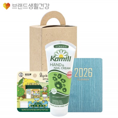 브생건 플래너세트 9호(미니 다이어리+카밀 핸드크림100ml+멘소래담 립아이스 립밤)