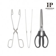 [홈파워] 키친툴 3P 세트 (가위형집게+핀셋집게+주방가위)