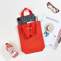 [국내제작] 코튼앤코 커스텀 세로형 컬러 자석 에코백 23x30x8