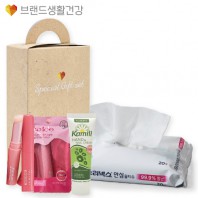 브생건683호 3종세트(카밀 핸드크림+멘소래담 립아이스 매직컬러 립밤+크리넥스 안심99.9% 항균물티슈)