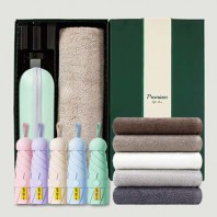 초경량 동글손잡이 캡슐5단 암막양우산+송월타올뉴라이트무지150g 우산타올 선물세트