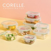 코렐_코디네이츠 브리즈 유리밀폐용기 풀세트 9종