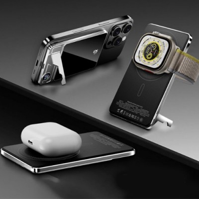 3in1 슬림 맥세이프 보조배터리 5000mA 핸드폰 워치 이어폰 충전 Y2635