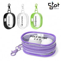 담아 다용도 pvc 투명 키링 파우치