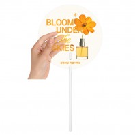 투명 원형 막대긴자루 부채