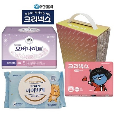 크리넥스 위생안심케어 3종세트 A (좋은느낌+마이비데+카카오여행용)