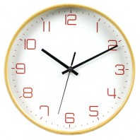 255 무소음심플원목벽시계 小