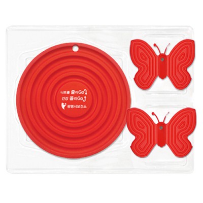 실리콘 냄비받침(링)+실리콘나비집게