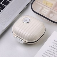 제이엘 크림색 약통 알약 케이스 알약통 소형