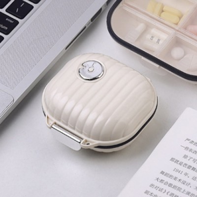 제이엘 크림색 약통 알약 케이스 알약통 소형