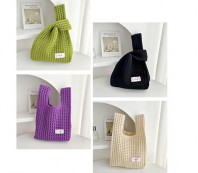 미니 위빙 니트가방 손목 핸드백 Y2554