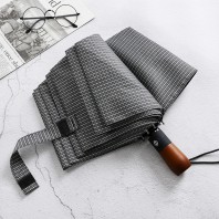 벨솔라 미스티 체크우드 3단 완전자동우산