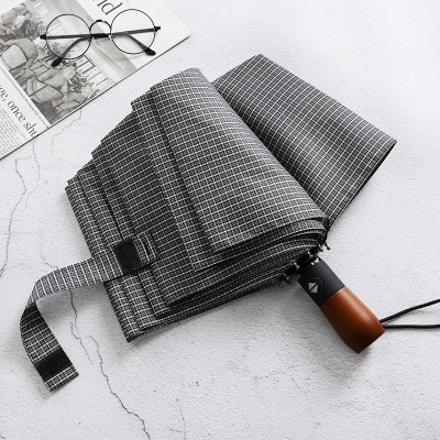 벨솔라 미스티 체크우드 3단 완전자동우산