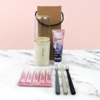 휴대용 양치컵 2080 가글5매 치약 칫솔 세트