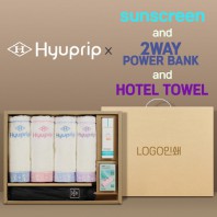 협립 3단 70 암막고밀도 완전자동우산 +협립눈꽃타월타월4P+선크림+배터리-세트