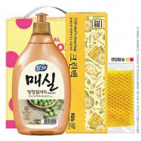 참그린주방세제 매실500용기 크린백 망사수세미 3종세트