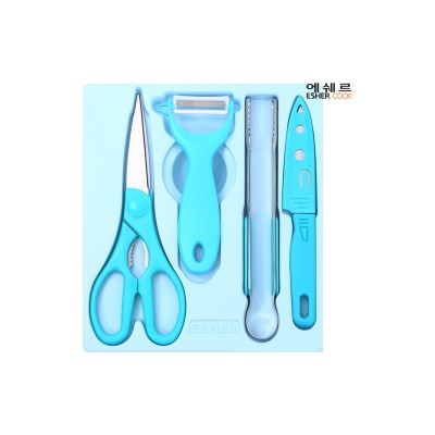 편한가위02+프레쉬야채칼+집게+과도 JW-1767