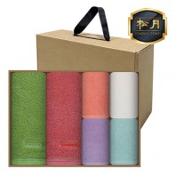 [송월] 컬러풀170g 2장+컬러고리 핸드타올 4장(6매세트)