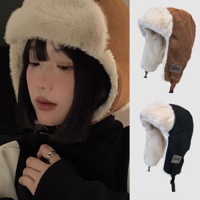 스웨이드 군밤모자 귀달이모자 스키장모자 귀달이모자 방한모자