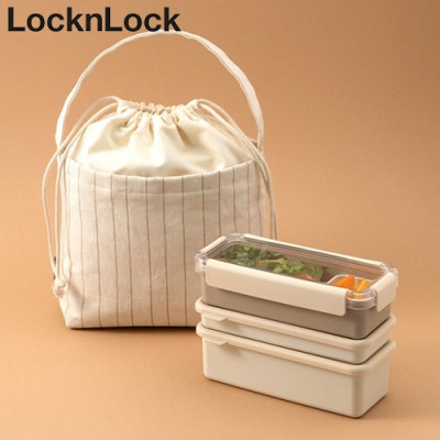 락앤락 113S01 투고 2단 밀폐캡 도시락 가방 세트