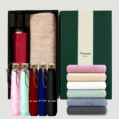 라이트핏 3단6k 초경량양우산+송월타올라이트무지130g 우산타올선물세트