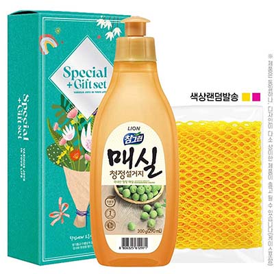 참그린매실300용기 망사수세미 2종세트