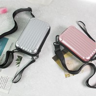 여행용 미니 하드 캐리어 스트랩2종 파우치