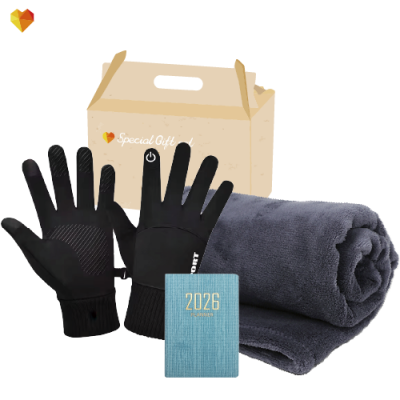 브생건 방한세트 118-1호(스마트 방한장갑+미니 다이어리+따소담 무릎담요)