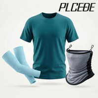 플씨드 브리즈핏 에어 쿨 반팔 티셔츠 + 일반 밴딩 쿨토시 + 에어라이트 썬가드 귀걸이 멀티스카프 3종 세트