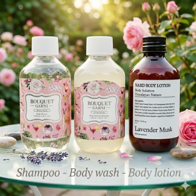 부케가르니 샴푸 바디워시 바디로션 여행용 3종세트