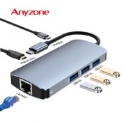 애니존 USB-C 3.0 4K, 30HZ 6포트 멀티 허브 ANY-HUB7