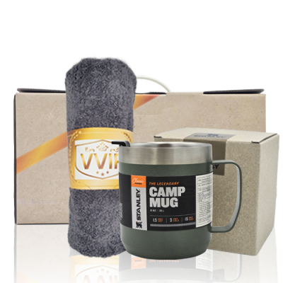 안심생활건강세트 65호(스탠리 캠프머그354ml+고려황제호텔타올170g)