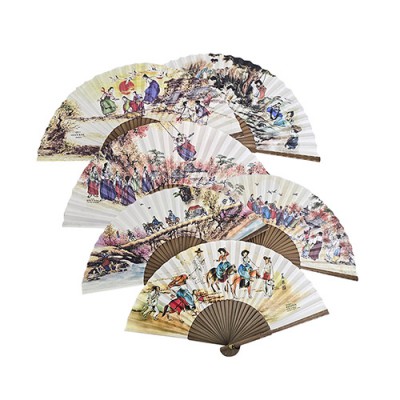 오죽선 전통부채 대형 (민화)