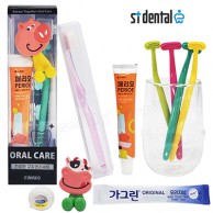오랄케어_큐빅_크리스탈캡_페리오_ST혀클리너_5호_미세모칫솔치약_선물세트