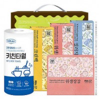 키친타올 크린백 위생장갑 컬러지퍼백 정사각위생장갑 5종세트