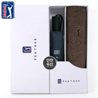 PGA 3단 완전자동 암막 세이프티 우양산+150g면사타올세트