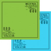 카페 풍경 스카프 50X50 면60수