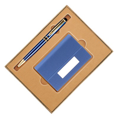 로젠블루볼펜+칼라명함케이스Set