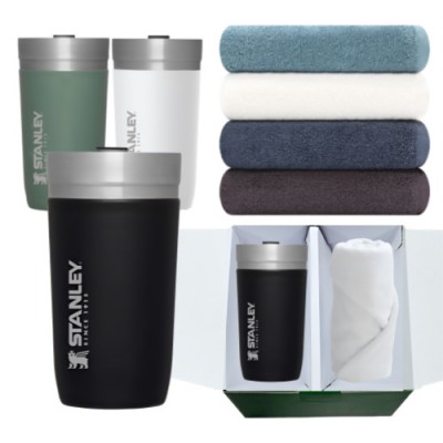 스탠리 고 진공 텀블러 블랙 송월 향균 무지 선물세트
