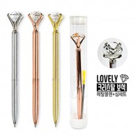 러블리 크리스탈 보석 메탈볼펜+심세트