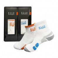 [엘르] 남녀 스포츠양말 2족세트_화이트