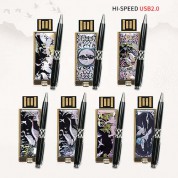 빛나 학 시리즈 자개 2종세트 (USB메모리+자개볼펜 2.0 4GB~128GB) 7종 이미지